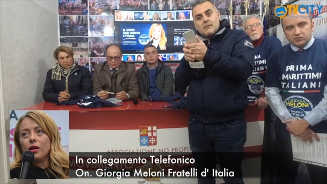 Meloni risponde all’invito dei marittimi: “Fratelli D’Italia sarà al vostro fianco”